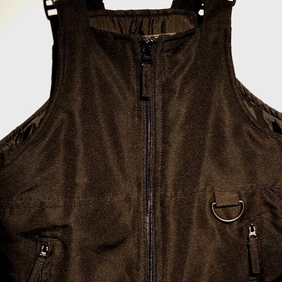 Athletech Snow Ski Bibs Youth Medium (8) Black Poly Boy/Girl Zip Pockets NWOT - Picture 2 of 13